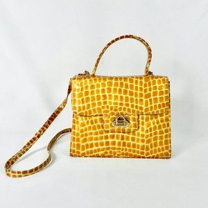 Vintage Faux Snakeskin Purse | RO-EL Canada Handbag | 1970s Fashion